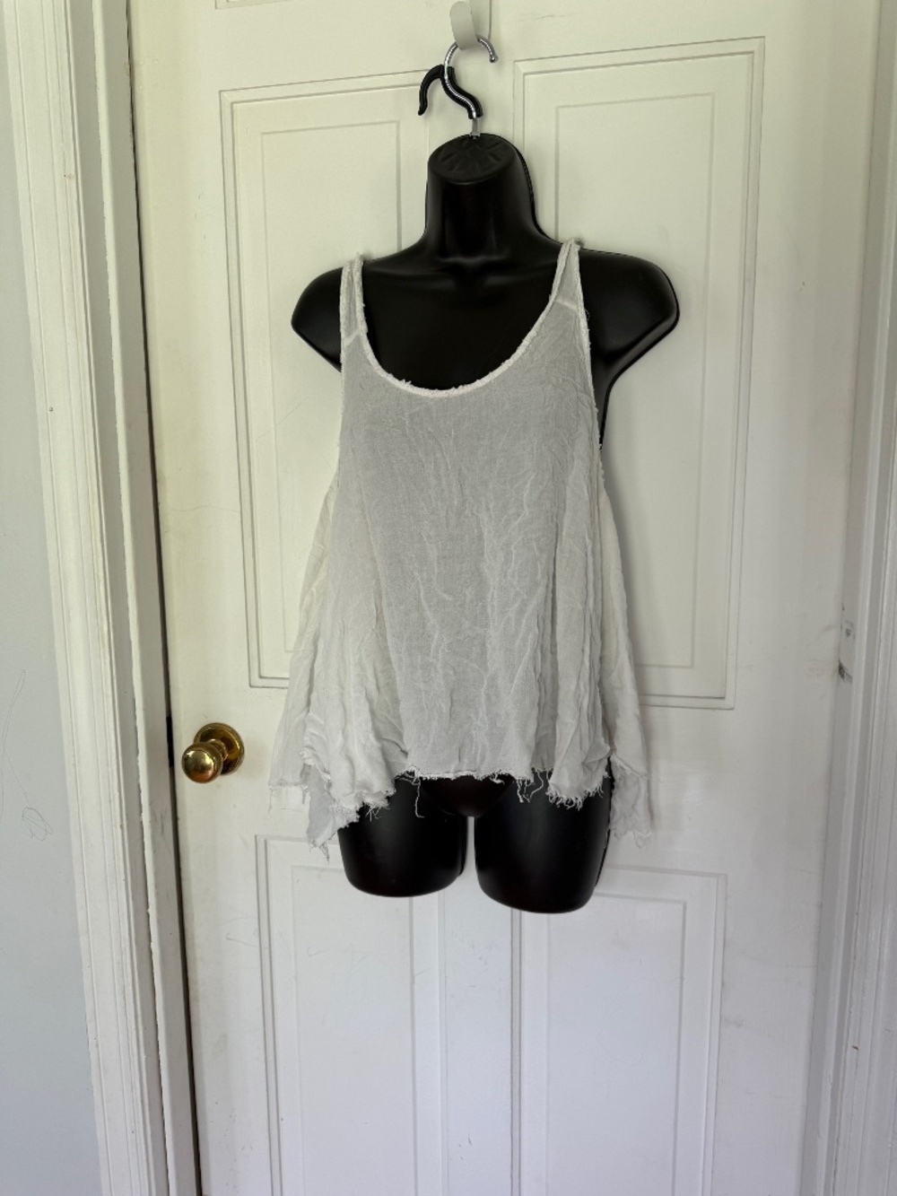 Free People Intimately White Flowy tank top womens medium